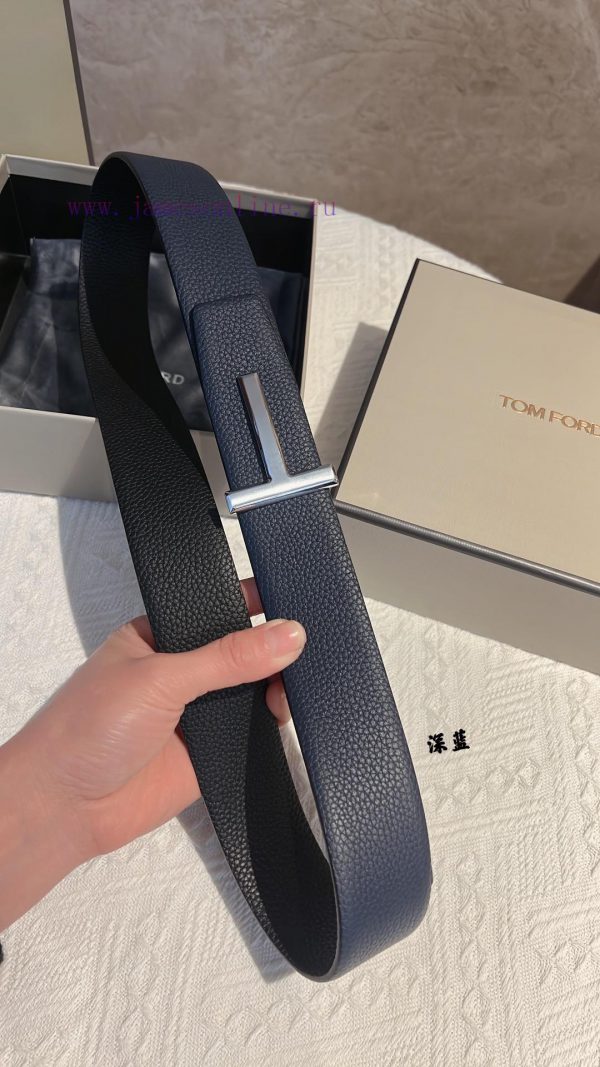 TOMFORD men's T-shaped buckle double-sided belt, a unique and exquisite lifestyle, not follo qjiwu301